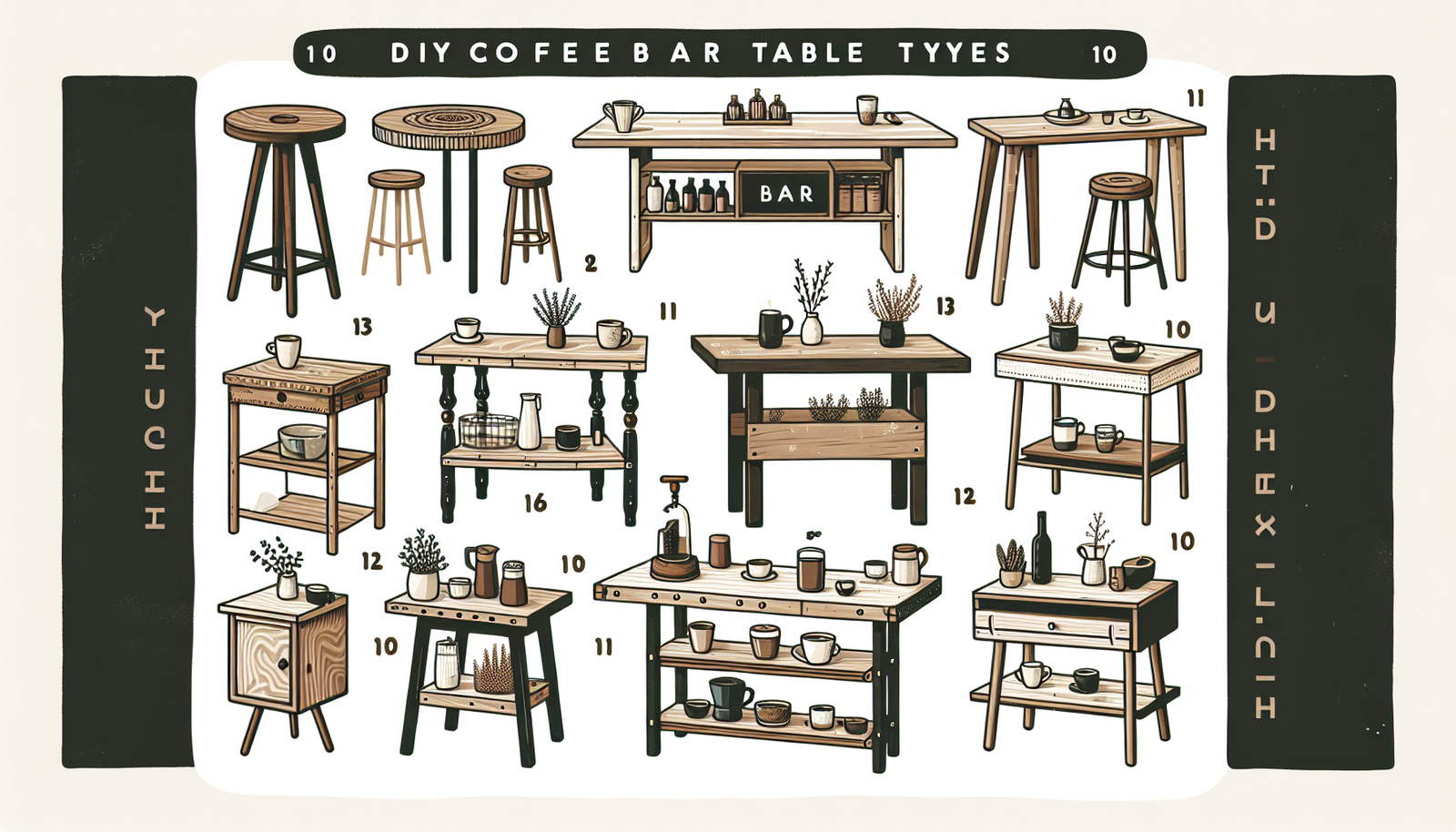 10 Unique Coffee Bar Table Plans