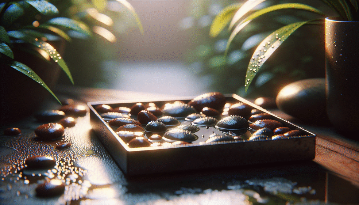 Caring for a water filled pebble tray