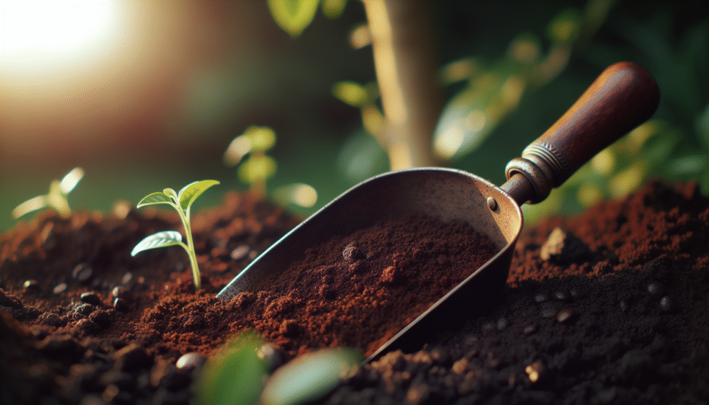 Using coffee grounds to deter cats in the garden