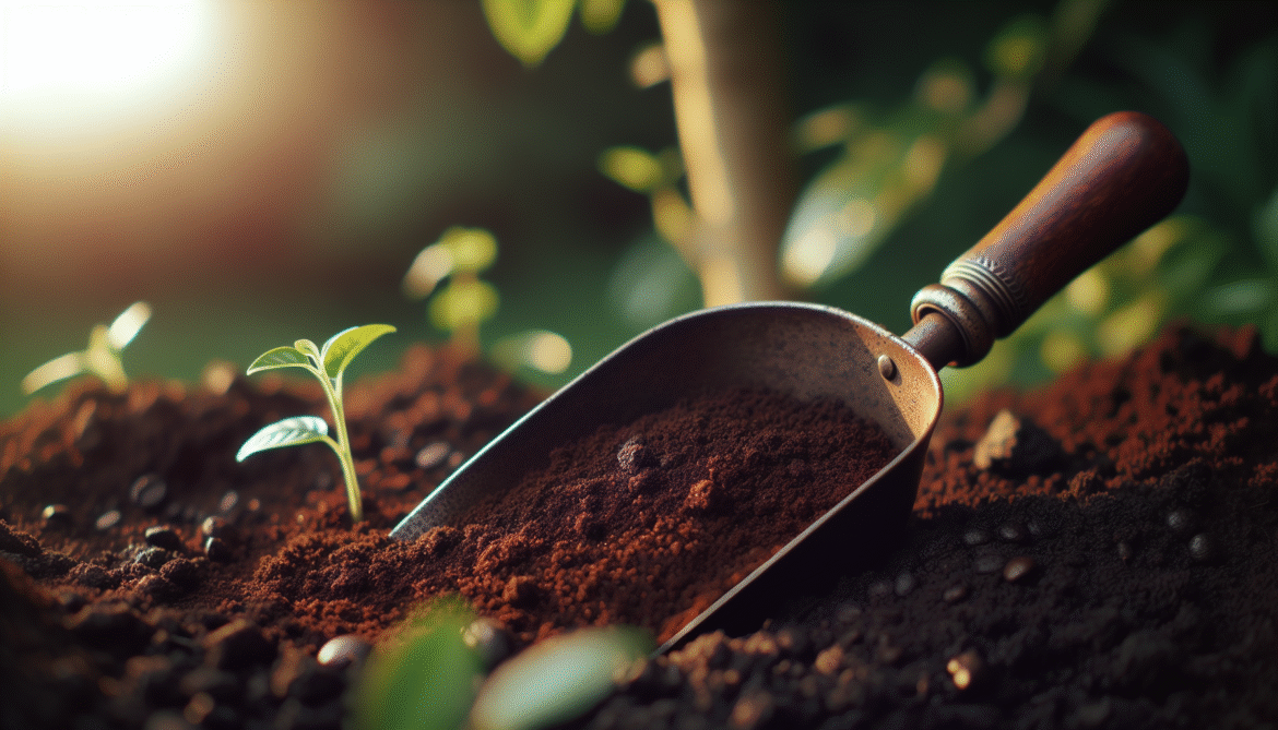 Using coffee grounds to deter cats in the garden